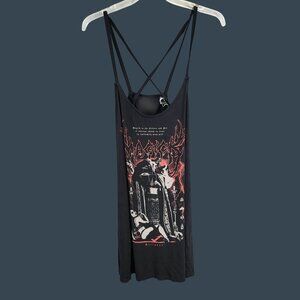Killstar Magick Satanic Baphomet Gothic Occult Punk Witchy Strap Tank Size XXL